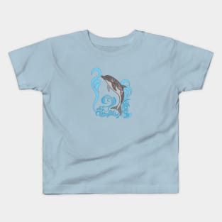 Dolphin Splashing Kids T-Shirt